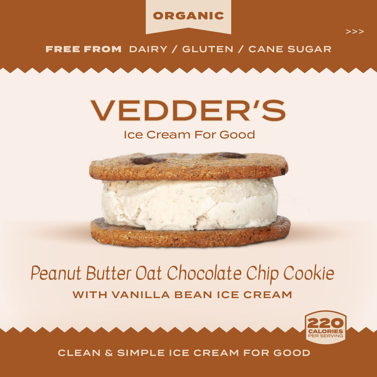 Peanut Butter + Vanilla Ice Cream Sandwiches – Vedder's